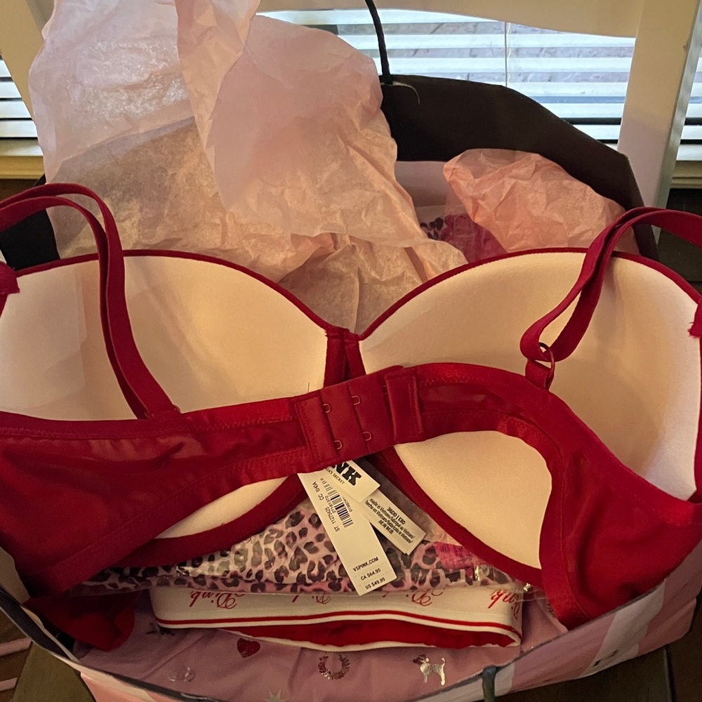 ✨VS Pink Wink NEW ultra sparkle bling push up balconette bra sz 36DD NWT - Picture 13 of 15